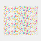 Girl Shark Pattern Fleece Deken (Voorkant (Horizontaal))