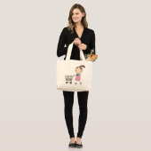 Girl Shopping T-shirts en Gifts Grote Tote Bag (Voorkant (model))