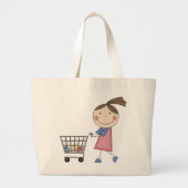 Girl Shopping T-shirts en Gifts Grote Tote Bag (Voorkant)