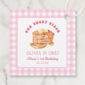 Girl Short Stack Pannenkoek Ontbijt Verjaardagsfee Bedankjes Labels (Achterkant)