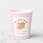 Girl Short Stack Pannenkoek Ontbijt Verjaardagsfee Papieren Bekers (Voorkant)