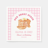 Girl Short Stack Pannenkoek Ontbijt Verjaardagsfee Servet (Voorkant)