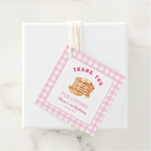 Girl Short Stack Pannenkoek Verjaardag Bedankt Bedankjes Labels (In situ)