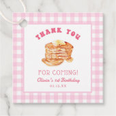 Girl Short Stack Pannenkoek Verjaardag Bedankt Bedankjes Labels (Voorkant)