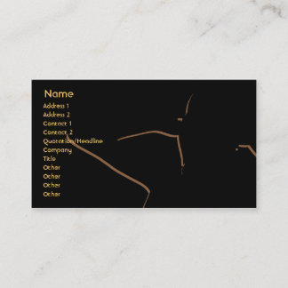 Girl silhouette in brown - Business Visitekaartje