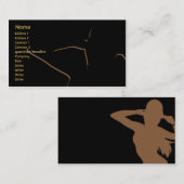 Girl silhouette in brown - Business Visitekaartje (Voorkant / Achterkant)