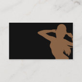 Girl silhouette in brown - Business Visitekaartje (Achterkant)