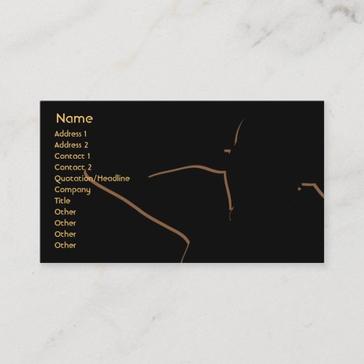Girl silhouette in brown - Business Visitekaartje (Voorkant)