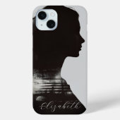 Girl Silhouette Schilderachtig monochrome fotograf Case-Mate iPhone Case (Achterkant)