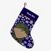 Girl Silhouette Xmas stocking. Kleine Kerstsok (Voorkant (Hangend))