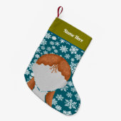 Girl Silhouette Xmas stocking. Kleine Kerstsok (Voorkant (Hangend))