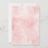 Girl Simple Elegance Pink Baptisme Uitnodiging (Achterkant)