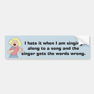 Girl Singer Bumpersticker