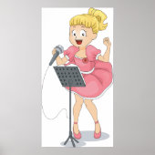 Girl Singing Poster (Voorkant)