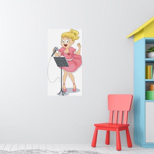 Girl Singing Poster