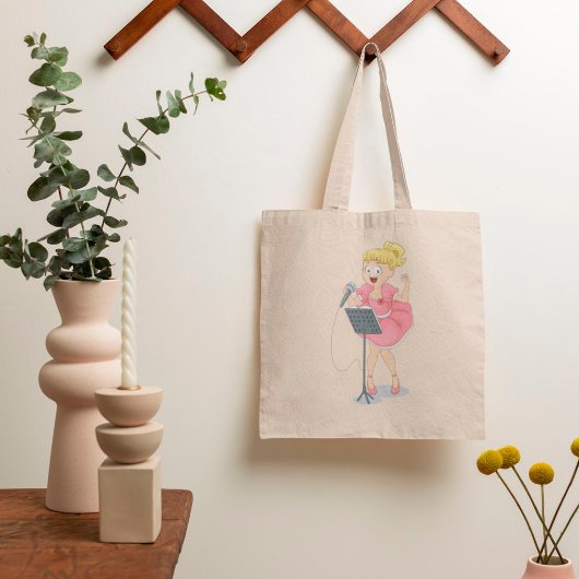Girl Singing Tote Bag