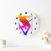 Girl Skateboarder Custom name Grote Klok (Huis)