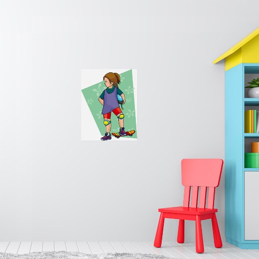 Girl Skateboarder Poster