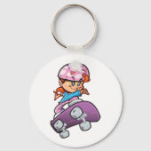 Girl Skateboarder Sleutelhanger (Voorkant)