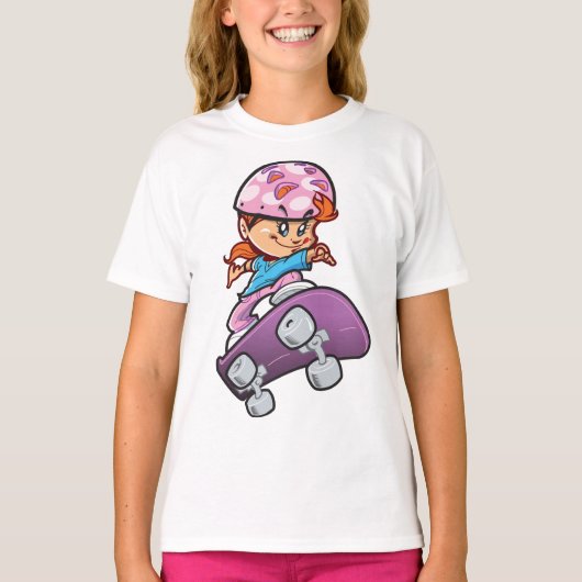 Girl Skateboarder T-shirt (Voorkant)