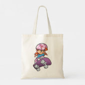Girl Skateboarder Tote Bag (Achterkant)