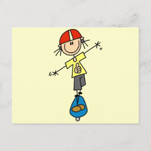 Girl Skateboarder Tshirts en Gifts Briefkaart
