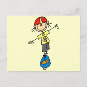 Girl Skateboarder Tshirts en Gifts Briefkaart (Voorkant)