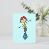 Girl Skateboarder Tshirts en Gifts Briefkaart (Staand voorkant)