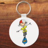 Girl Skateboarder Tshirts en Gifts Sleutelhanger (Voorkant)