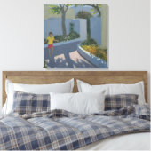 Girl Skipping Santorini 2002 Canvas Afdruk (Insitu (Slaapkamer))