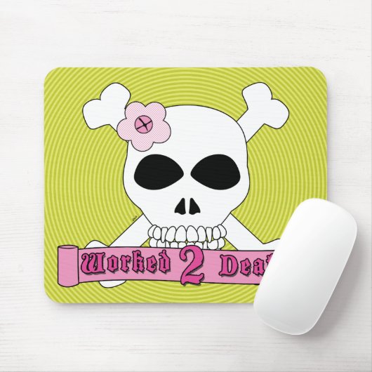 Girl Skull en Crossbones Mousepad Muismat (Met muis)