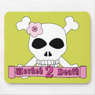Girl Skull en Crossbones Mousepad Muismat