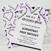 Girl Skull Spooky 1 Halloween 1 verjaardag Kaart