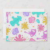 Girl Slime Verjaardagsfeestje Foto Kaart (Achterkant)