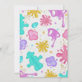 Girl Slime Verjaardagsfeestje Kaart (Achterkant)