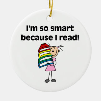 Girl Smart omdat ik lees Keramisch Ornament