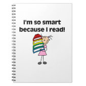 Girl Smart omdat ik lees Notitieboek (Voorkant)