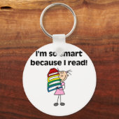 Girl Smart omdat ik lees Sleutelhanger (Voorkant)