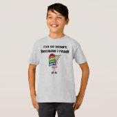 Girl Smart omdat ik lees T-shirt (Voorkant volledig)