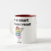 Girl Smart omdat ik lees Tweekleurige Koffiemok (Voorkant links)