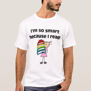 Girl Smart omdat ik Tshirts en cadeautjes lees