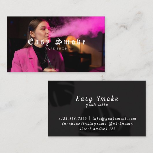 Girl Smoke Vape Shop Visitekaartje (Voorkant / Achterkant)
