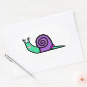 Girl Snail Ovale Sticker (Envelop)