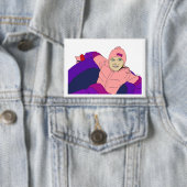 Girl Snow Tubing Button (Insitu)