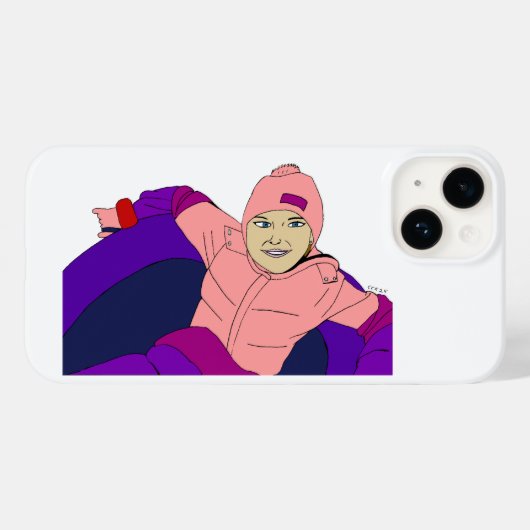 Girl Snow Tubing Case-Mate iPhone Case (Achterkant (horizontaal))