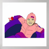 Girl Snow Tubing Poster (Voorkant)