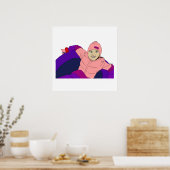 Girl Snow Tubing Poster (Keuken)