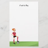 Girl Soccer Camp Stationery Briefpapier (Voorkant)