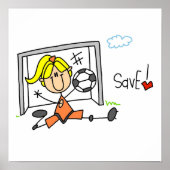 Girl Soccer Goal Keeper T-shirts and Gifts Poster (Voorkant)