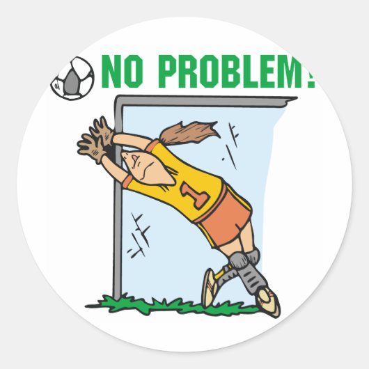 Girl Soccer Goalie Tshirts en Gifts Ronde Sticker (Voorkant)